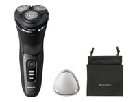 Philips Shaver 3000 Series S3244/12 Sähköparranajokone märkä- ja kuiva-ajoon, Parranajokone kääntyvällä päällä, SkinProtect, Musta, Akku, Litiumioni