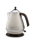 De'Longhi Vintage Icona KBOV3001BG Kettle - Pastel Cream and mahogany finish ...