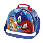 Sonic The Hedgehog - SEGA Sega-Sonic Trio-3D Lunch Bag, Blue, 25.5 x 20 cm