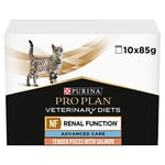 PRO PLAN VETERINARY DIETS NF Advanced Care Renal Function Wet Cat Food Salmon 10x85g, Pack of 4