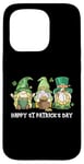 Coque pour iPhone 15 Pro Gnomes irlandais heureux de la Saint-Patrick