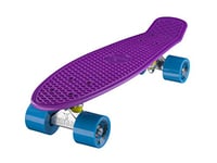 Ridge Skateboards 22" Original Mini Cruiser Skate 55cm Skateboard Planche a Roulettes Complète en 90 couleurs Violet/Bleu