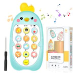 Aolso Télécommande TV, Jouet télécommandé de Musique,Jouet de Téléphone Portable pour Bébé,Téléphone Portable Jouet, télécommande du simulateur de bébé,6 Mois + Garçons ou Filles (Bleu)