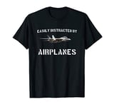 Easily Distracted By T Shirt Airplanes Pilot F-14 Tomcat T-Shirt