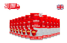 Lavazza, Qualità Rossa, Ground Coffee, 12 Packs of 250 g, Ideal for Moka Pots, w