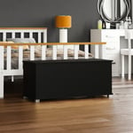 Leon Storage Ottoman Chest Toy Chest Black Bedding Blanket Box Large Wooden