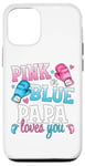 iPhone 15 Pro Pink Or Blue Papa Loves You Boxing Gender Reveal Party Case