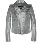 Blouson Schott  Blouson Perfecto femme  Ref 33479 Argent