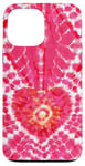 Coque pour iPhone 13 Pro Max Style Tie Dye Rose Amour Méditation Zen Motif Cœur Boho