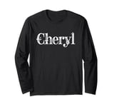 Cheryl Name Custom Flower Personalized Botanical Women Long Sleeve T-Shirt