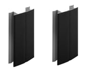 2x jonction de plinthe 150mm noir mat multi angle angulaire coin cuisine raccord connecteur pied de meuble profil PVC plastique finition