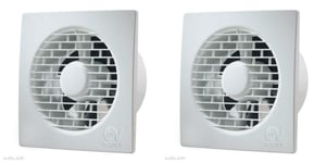 2 x Vortice 11124 'Punto Filo' MF Axial Utility Room Extractor Fans (5"/125mm)