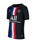 Nike Psg Y Nk Brt Stad Jsy Ss 4R T-Shirt - Black/(White) (Full Sponsor), Small