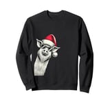 Pig Christmas Santa Hat Pajama Funny Pig Xmas Sweatshirt