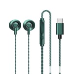 REMAX USB-C Høretelefoner - Noise Cancelling - Grøn