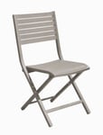 Chaise de jardin pliante Lucca en aluminium coloris crème Proloisirs