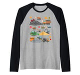 Digger Themed Outfit Ideas For Kids Dumper Truck Tractor Raglan Baseball Tee