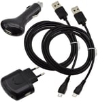 4 IN 1 Set / 2x Micro USB Data Cable Car Net Charging Cable Nokia 3310 (2017)