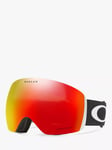 Oakley OO7070 Unisex Flight Deck Prizm Ski Goggles, Matte Black/Mirror Orange