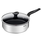 Tefal Primary Saute Pan w/ Lid - Stainless Steel Thermo-Spot Non-Stick - 24cm