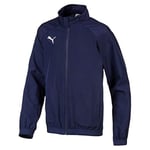 PUMA Liga Sideline Veste de survêtement Enfant Peacoat/Puma Blanc FR : Taille Unique (Taille Fabricant : 140)