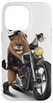 Coque pour iPhone 14 Pro Max Lion Riding Classic Chopper Moto