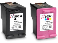 303 XL Black and Colour Refilled Ink Cartridges For HP Envy Photo 6234