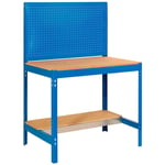 Etagère basse banc de travail simonwork BT2 1200 bleu/bois - 1445x1210x610 600Kg Simonrack