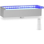 Fontaine de piscine Cascade piscine 30 cm LED Bleu / blanc Lame d'eau