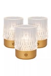 Lily oppladbar bordlampe 3W 2700/3000 Kelvin  3-pakning - Dimbar - Gullfarget