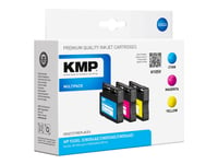 Kmp Multipack H105v - 3-Pack - Xxl-Storlek - Gul, Cyan, Magenta - Kompatibel - Bläckpatron (Alternativ För: Hp 933Xl, Hp Cn054ae, Hp Cn055ae, Hp Cn056ae) - För Hp Officejet 6100, 6600 H711a, 6700, 7110, 7510, 7610, 7612