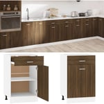 Armoire de cuisine de plancher à tiroir - Meuble de rangement Style Contemporain Chêne marron 50x46x81,5 cm BV935891 Bonnevie