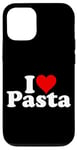 Coque pour iPhone 12/12 Pro I LOVE COEUR PASTA NOUILLES