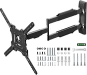 Longue Portée Support Mural Tv Orientable, Accroche Télévision Murale Pour Téléviseurs De 32 À 55 Pouces, Fixation Murale Tv Avec Bras Articulé De 720 Mm, Max Vesa 400 X 400 Mm Et 35 Kg