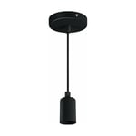 Suspension Ampoule E27 100cm - Noir Silumen