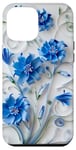 Coque pour iPhone 12 Pro Max Fleur Bleu Bleuet Floral Nature Femme Filles Fleurs