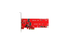 StarTech.com 2x M.2 SATA SSD Controller Card - PCIe - PCI Express M.2 SATA III Controller - NGFF Card Adapter (PEX2M2) - kontrollerkort - M.2 Card / SATA 6Gb/s - PCIe 2.0 x2