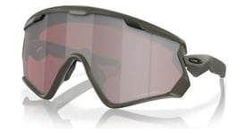 Lunettes oakley wind jacket 2 0 matte olive  prizm snow black iridium  ref  oo9418 2645