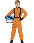 Orange Astronaut Kostyme til Barn