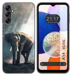 Coque Silicone pour Samsung Galaxy A14 4G/5G Design Eléphant Dessins