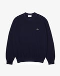 Lacoste Men's Round Neck Organic Cotton Sweatshirt in Blue AH6882 NEW