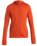 Icebreaker Quantum IV LS Zip Hoodie Men Molten-IBA84 S - Fri frakt