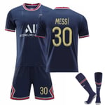 Paris Messi Ballon d'Or Messi Neymar set för vuxna barn Number 7 number 30 24  130-140cm