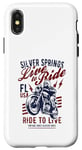 iPhone X/XS Silver Spring Florida Motorcycle Skull Rider Vintage Design Case