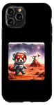 Coque pour iPhone 11 Pro Red Panda Astronaute Exploring Planet. Alien Rock Space