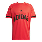 adidas Homme Seasonal Essentials US Sport T-Shirt, Pure Ruby, M Tall