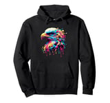 Dripping Paint Art Bald Eagle Bald Eagles Pullover Hoodie