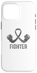 Coque pour iPhone 16 Pro Max Combattant de sensibilisation au cancer du cerveau