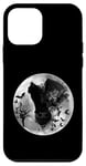 Coque pour iPhone 12 mini Gothic Batcat Black Cat Halloween Full Moon Spooky Bats