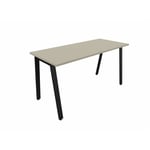 Bureau droit individuel Online A Beige 74 cm OP-LITE II : bureau D140x80/cpl beige/cpi noir/ep. du plateau 18 mm